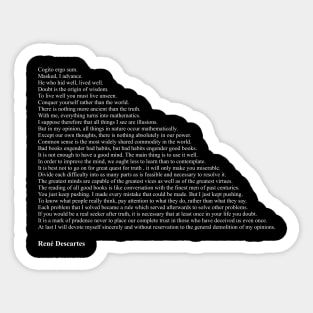René Descartes Quotes Sticker